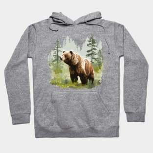 Brown Bear Forest Hoodie